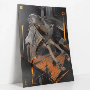 Custom Rose Gold Copper Precision Foil Art Prints Matte Finish 3D Raised Varnish Anime Artwork Artist Alley Convention Posters