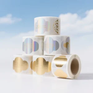 Custom Round Adhesive Roll Labels, Personalized Self-Adhesive Stickers for Grocery Packaging