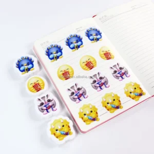 Custom Round Die-Cut Stickers Cute Animal Shape Waterproof Vinyl Roll Personalized Kids DIY Decoration