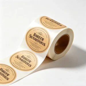 Custom Round Eco-Friendly Vinyl Adhesive Labels, Waterproof Oil-Proof, for Jars and Bottles, Supermarket Use