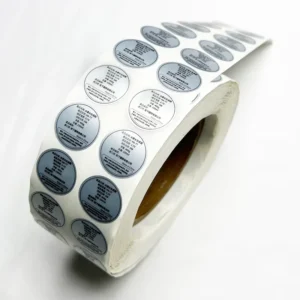 Custom Round Paper or Vinyl Adhesive Waterproof Sticker Labels, Logo Sticker Roll