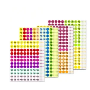 Custom Round Self-Adhesive Price Sticker Sheets