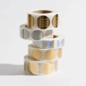 Custom Round Vinyl Waterproof Thank You Sticker Label Rolls