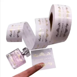 Custom Round Waterproof Self-Adhesive Vinyl and Paper Packaging Labels on Roll