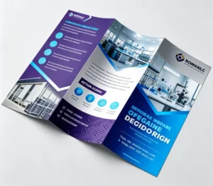 Custom Saddle-Stitched 3-Fold Brochure, Waterproof Lamination, Corporate Promotional Leaflet