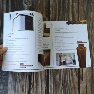 Custom Saddle-Stitched Offset-Paper Brochure, Booklet, User Manual, and Novel Printing Service