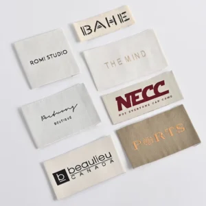 Custom Satin Silk Woven Clothing Neck Labels Custom Size