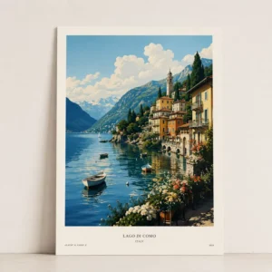 Custom Scenery Canvas Fine Art Prints Lake Photography Satin Photo Paper Wall Poster Living Room Bedroom Picture for Home Decor
