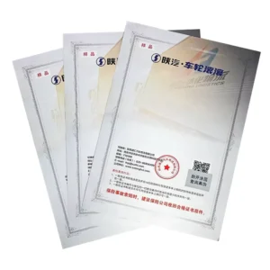 Custom Scratch QR Code Security Line with Invisible Fluorescent UV Fibers Security Watermark Paper Authentication Certificate