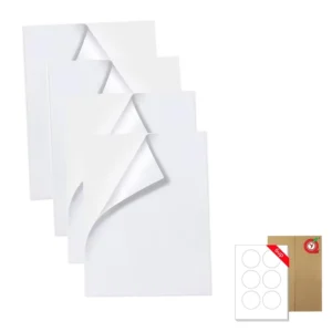 Custom Self-Adhesive A4 Kiss Die-Cut Sticker Label Sheet for Clothes Packaging Laser Inkjet Grocery Craft Exhibition