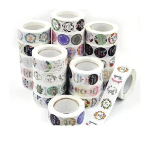 Custom Self-Adhesive Factory Roll Label Thank You Stickers Die-Cut Vinyl or Code Hologram Stickers
