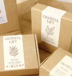 Custom Self-Adhesive Paper Stickers for Gift Box Sealing and Packaging Labels
