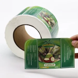 Custom Self-Adhesive Roll Labels, Printed Waterproof Stickers for Juice Bottles and Food Packaging