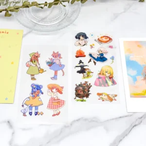 Custom Self Adhesive Sticker Various Shapes Stickers Sheet Lovely Cartoon Decorative Stickers for Children