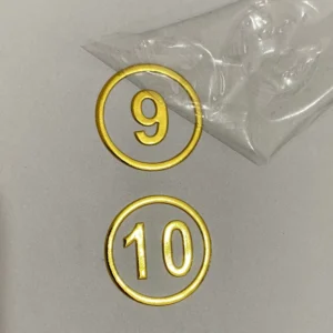 Custom Self-Adhesive UV Crystal Transfer Stickers with Peel-Off Film and Gold Stamping for Packaging