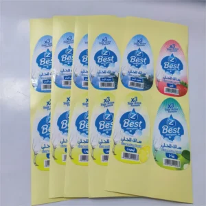Custom Self-Adhesive Vinyl Labels for Dishwashing Liquid Bottles, Double-Sided, Printed, Waterproof