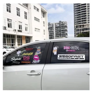 Custom Self adhesive Removable Printing Transfer Decals Waterproof and Weatherproof PVC Vinyl Car Window Transfer Stickers