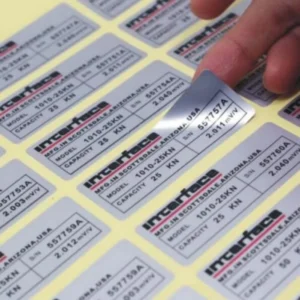 Custom Serial Number Labels Waterproof Silver Adhesive Tabs Numbered Inspection Product Labels