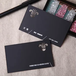 Custom-Shape Die-Cut Laser-Cut Kraft Paper Business Cards, Offset Printing, Embossed Finish