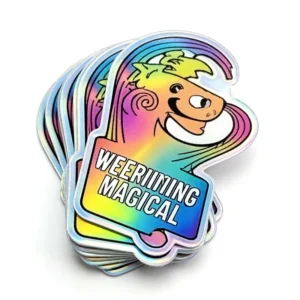 Custom Shape Hologram Reflective Vinyl Stickers for Decoration