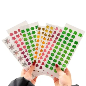 Custom Shape Scratch-Off Label Stickers for Thank You Cards Holographic Scratch-Off Sticker Scratch Cards for Small Business