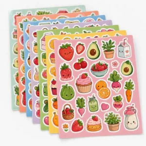 Custom-Shaped Holographic Kiss-Cut PVC Vinyl Stickers Waterproof UV-Printed