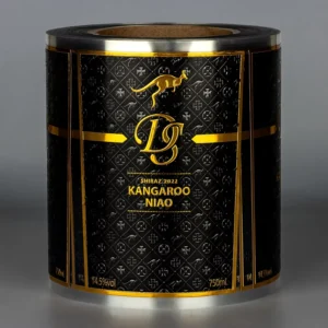 Custom Silver Embossed Glossy PVC, Metal, Aluminum, PET Waterproof Logo Labels for Wine Packaging