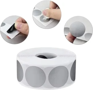 Custom Silver Glossy Vinyl Adhesive Scratch-Off Roll Labels for Lottery Coupons DIY