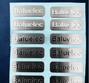 Custom Silver Metal Label Transfer Printing Electroplated Metal Sticker
