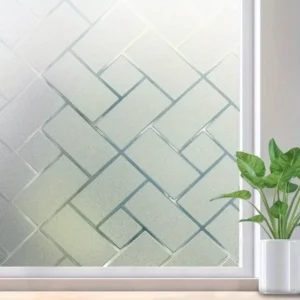 Custom Size 1.22*50m PVC Frosted Decorative Glass Protection Privacy Window Film PVC 3D Fluted Glass Decorative Film Sticker