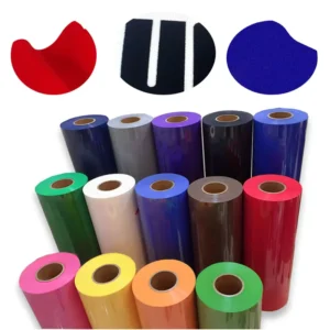 Custom Size 50cm Velvet Flock HTV Sheets Washable Soft Heat Transfer Vinyl Letter Film for T Shirts Printing