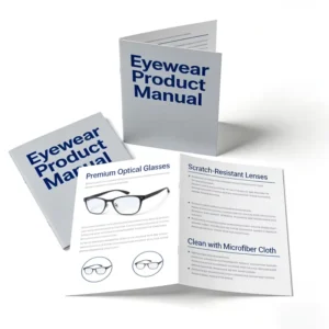 Custom Size A3 A4 A5 Eyewear Product Manual Flyer Poster Journal Magazine Catalogue Brochure Folded Leaflet Printing