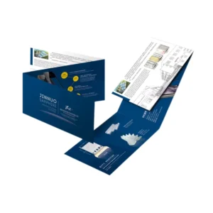 Custom Size A4 A5 A6 Coated Art Paper Offset Printed Folded Leaflet Brochure for Advertising