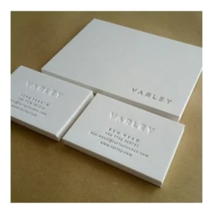 Custom-Size Black Business Cards with Logo and Gold Foil