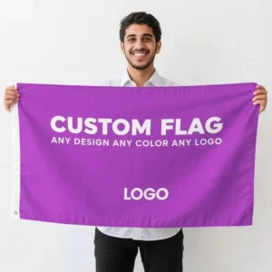 Custom Size Double Sided Polyester Flag Banner with Digital Printing and Personalized Logo Design