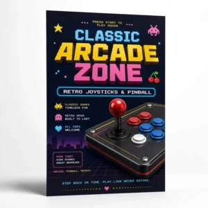 Custom Size Flyers Foldable Leaflets Brochures Custom Printed Promotional Pamphlets Suitable for Arcade Game Center Promotion