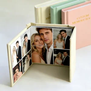 Custom Size Logo Paperboard Linen Hardcover Photo Album Scrapbook for Anniversary and Memorial Day