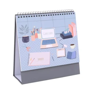 Custom Size Monthly Daily Planner Paper Spiral Binding Ecofriendly Durable Wall Desktop Table Calendar with Custom Logo