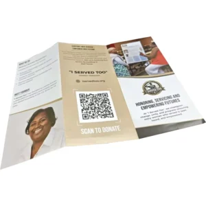Custom Size TriFold Business Brochures with Custom Logo Printed on Art Paper High Quality Film Lamination and Offset Printing