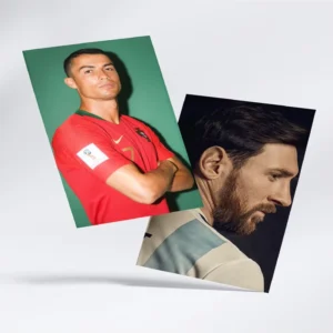 Custom-Size UV-Resistant Waterproof Vinyl Soccer Wall Art Poster, Football Star Print