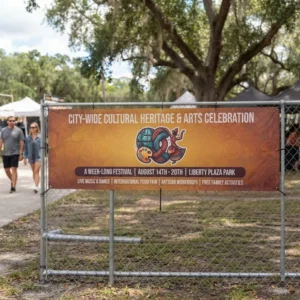 Custom Size Wide Format Outdoor Vinyl Advertising Banner, Full Color Waterproof, Heavy Duty, Digitally Printed