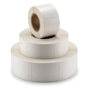 Custom Slitted Small-Roll Semi-Gloss Coated Paper Self-Adhesive Blank Label Roll for Packaging