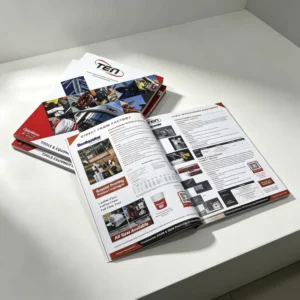 Custom Small Booklet Catalog Leaflet Printing A4 Flyer Printing Brochures Printing with Perfect Binding for Advertisement