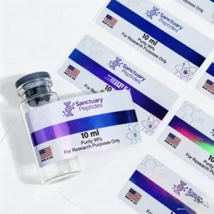 Custom Small Waterproof PP Roll Peptide Bottle Labels Printed Stickers for Cosmetics and Personal Care