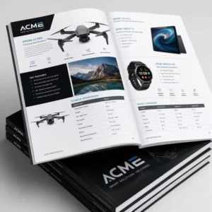 Custom Softcover Catalog and Magazine Printing, A4 A5, Business Product Presentation