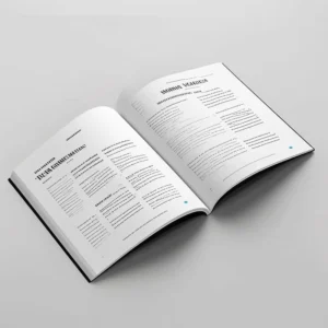 Custom Softcover Catalogue Brochure Book, Perfect Binding, Offset Printing on Coated and Offset Paper