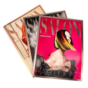 Custom Softcover Magazine Catalog Printing, Perfect Binding, Hot Stamping, Offset, Coated Art Paper, Cardboard