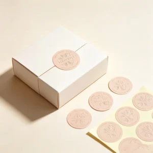 Custom Specialty Paper Sticker Natural Texture Self Adhesive Die Cut Label Boutique Brand Packaging