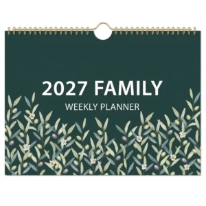 Custom Spiral-Bound Mini Wall Calendar with Creative Illustrations