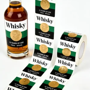 Custom Spirits Labels with Embossing Effects for Gin, Vodka, Whiskey, and Craft Spirits